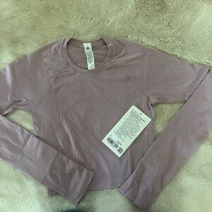 lululemon Swiftly Tech Cropped Long-Sleeve Shirt 2.0 (size 4)